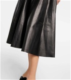 Alaïa Belted leather midi dress