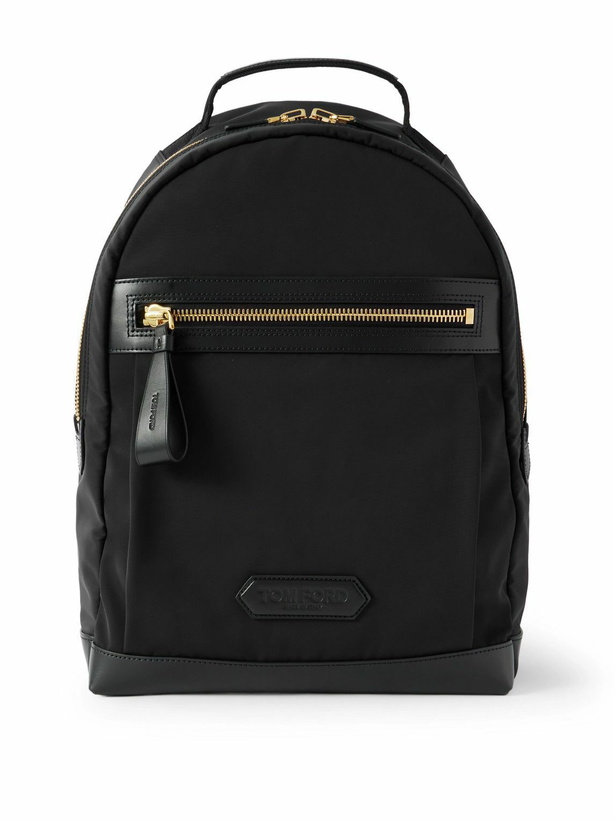 Photo: TOM FORD - Leather-Trimmed Shell Backpack