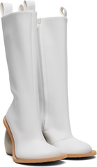 YUME YUME Off-White Love Tall Boots