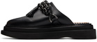 Toga Virilis Black Hard Leather Slip-on Loafers