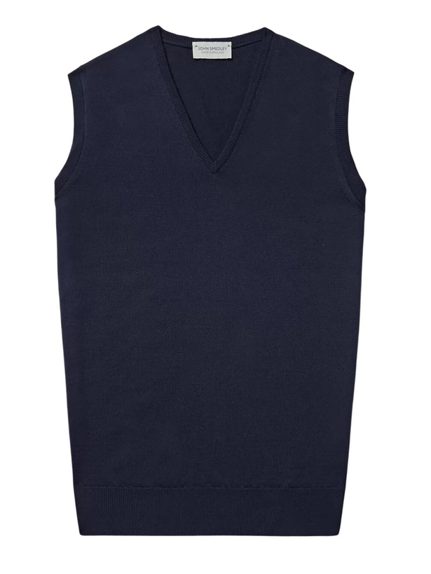 Photo: John Smedley - Hadfield Slim-Fit Merino Wool Sweater Vest - Blue