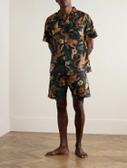 Desmond & Dempsey - Soleia Camp-Collar Printed Cotton-Poplin Pyjama Set - Black
