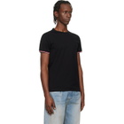Moncler Black Tricolor-Trimmed Cotton T-shirt