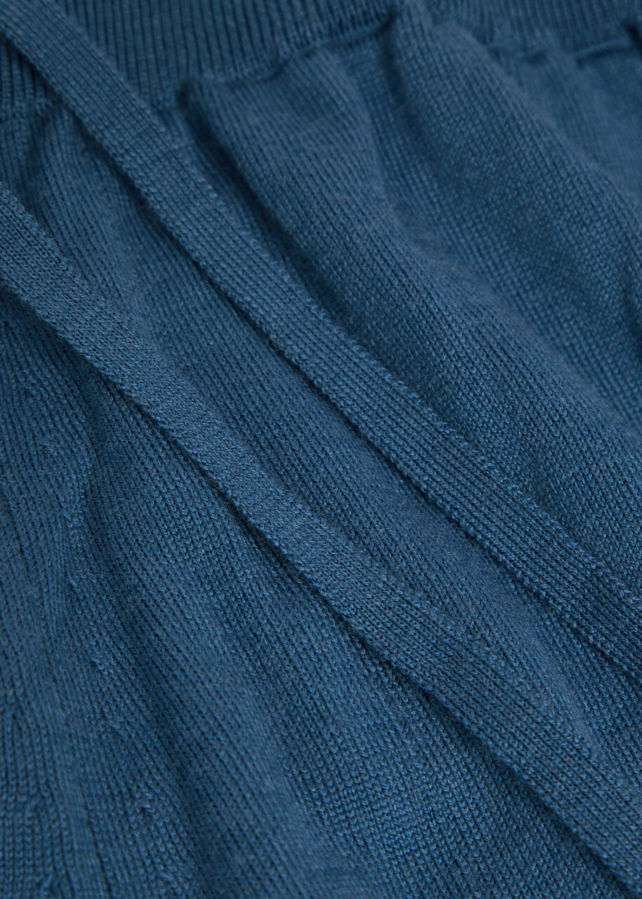 John Smedley Henning Merino Wool Sweatpants Blue