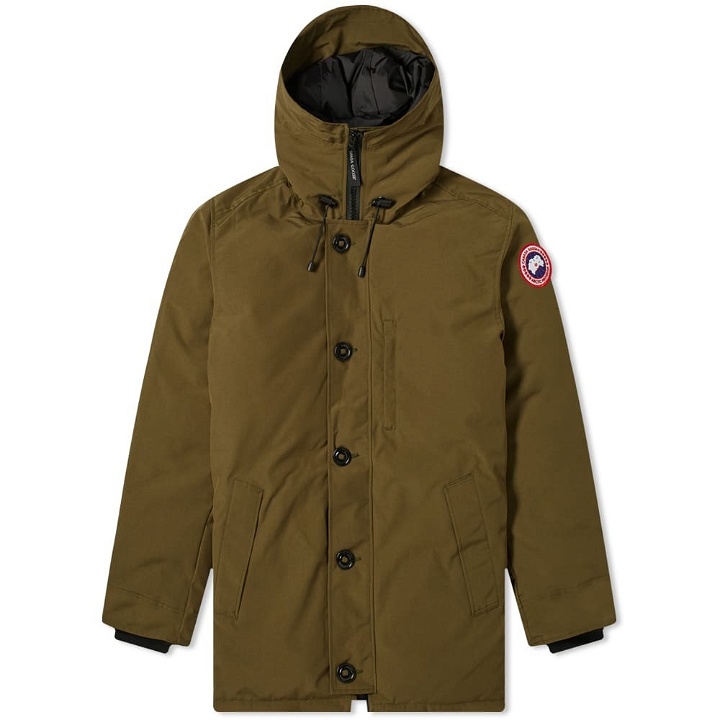 Photo: Canada Goose Men's Chateau No Fur Parka Jacket in Military Green