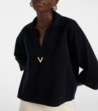 Valentino Logo virgin wool top