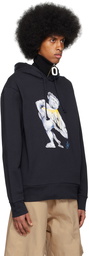 JW Anderson Navy Print Hoodie