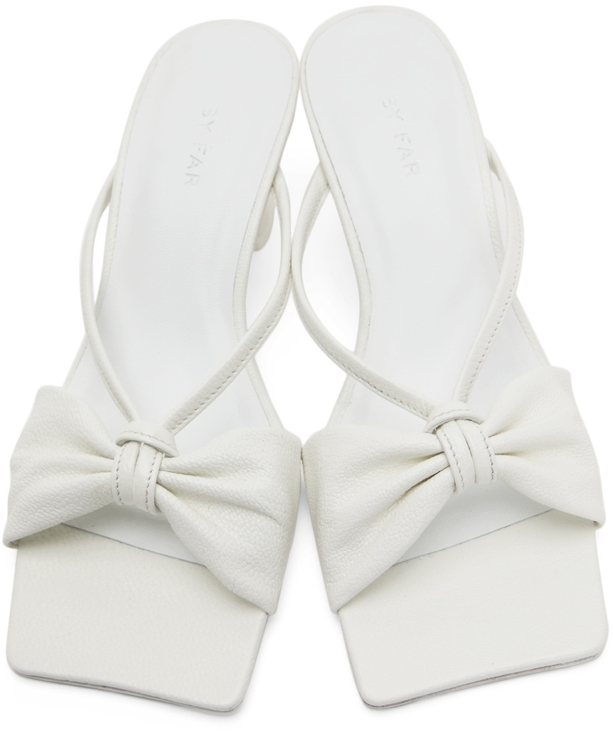 BY FAR White Freya Heeled Sandals By Far