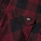 Dickies Men's Lined Sacramento Check Overshirt in Maroon