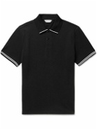 Club Monaco - Stretch-Cotton Piqué Polo Shirt - Black