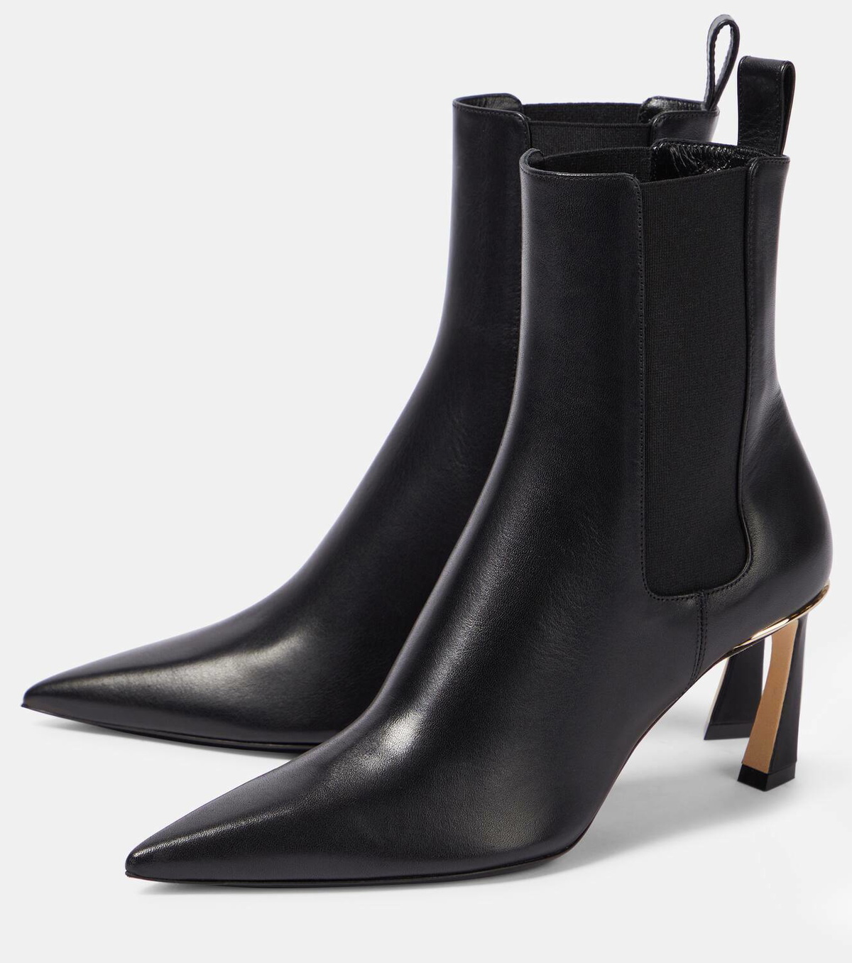 Victor Beckham EMBOSSE 38 ボルドーブーツ　2023AW VICTORIA BECKHAM Leather ankle boots | NET-A-PORTER