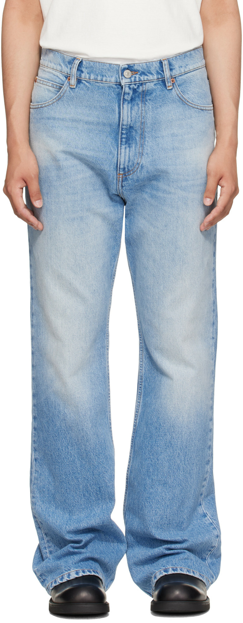 MM6 Maison Margiela Blue Bootcut Jeans