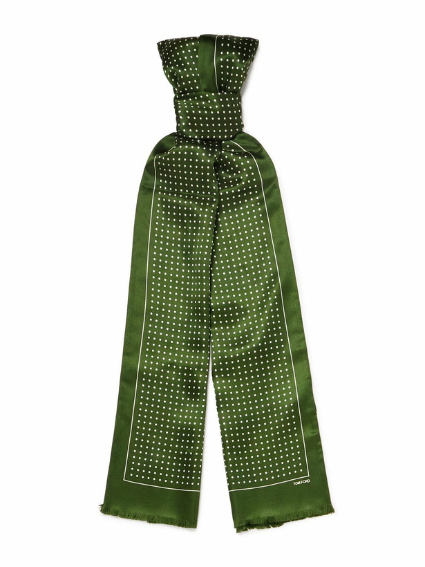 Photo: TOM FORD - Polka-Dot Silk-Satin Scarf