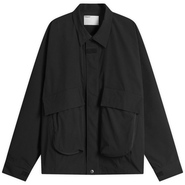 Photo: Poliquant Men's Deformed Large Pockets Fatigue Tracker Jacket in Black