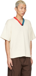 Jil Sander Beige V-Neck Sweater