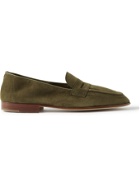 EDWARD GREEN - Padstow Suede Loafers - Green