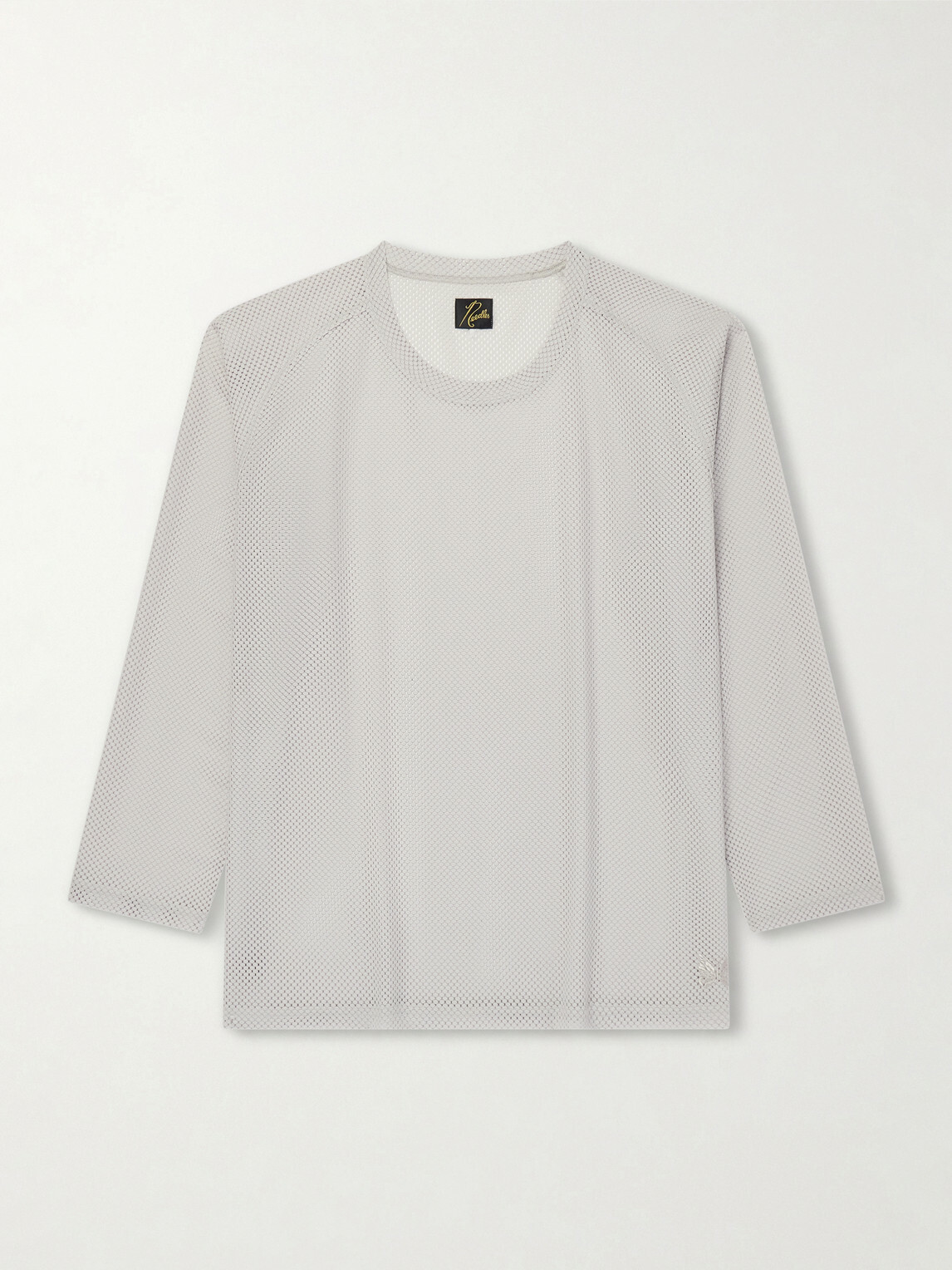 Needles - U-Neck Raschel Lace T-Shirt - Gray
