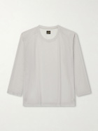 Needles - U-Neck Raschel Lace T-Shirt - Gray