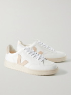 VEJA - V-12 Suede-Trimmed Leather Sneakers - White