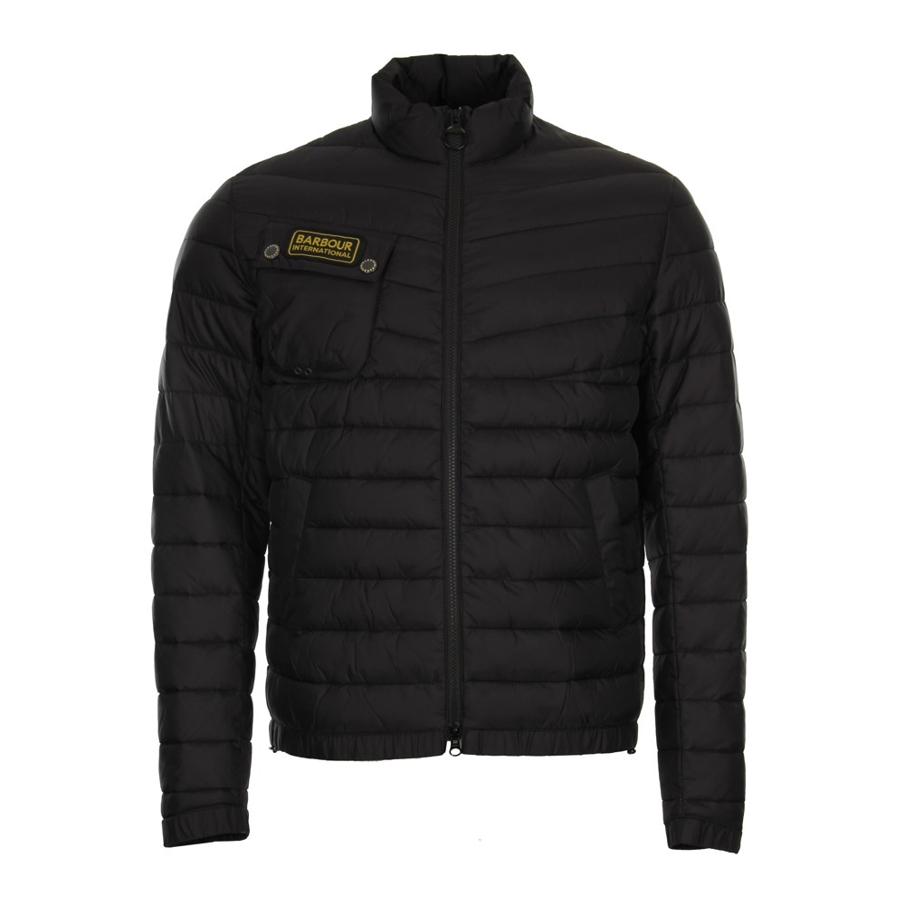 International Quilted Chain Baffle Jacket - Black