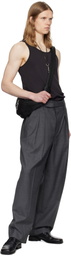 LEMAIRE Black Cotton Tank Top