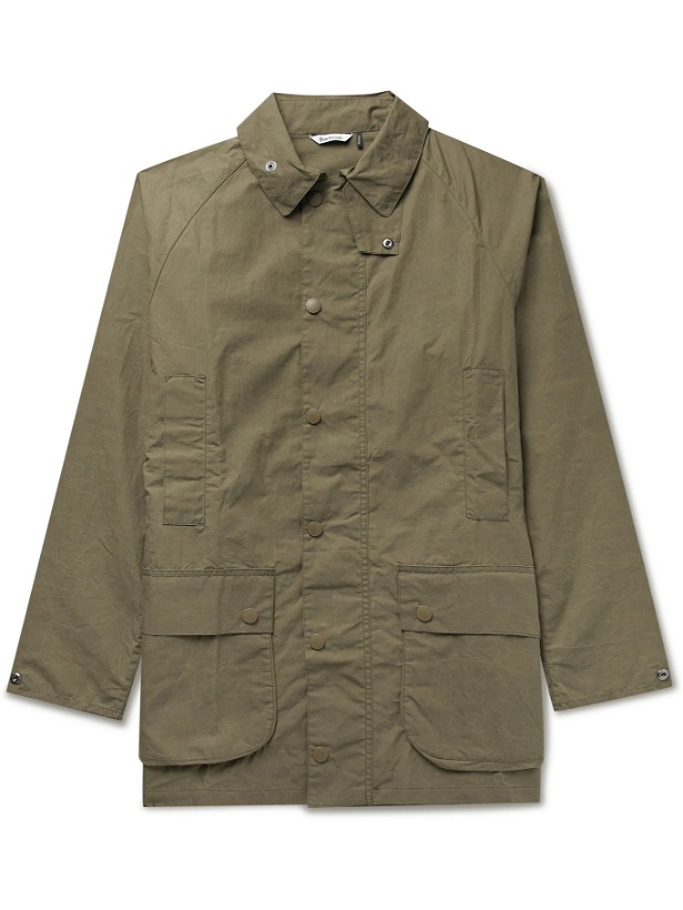 Photo: BARBOUR WHITE LABEL - Beaufort Slim-Fit Waxed-Cotton Jacket - Green - UK/US 36