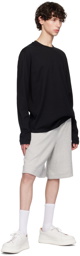 Jil Sander Black Crewneck Long Sleeve T-Shirt