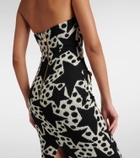Area Crystal-embellished jacquard maxi dress