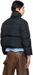 Connor McKnight Black Cropped Reversible Down Jacket