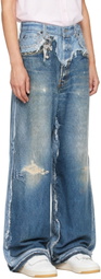 Acne Studios Blue Trompe-L'oeil Torn 1981 Jeans