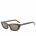 Saint Laurent Sunglasses Women's Saint Laurent SL 277 Sunglasses in Havana/Grey 