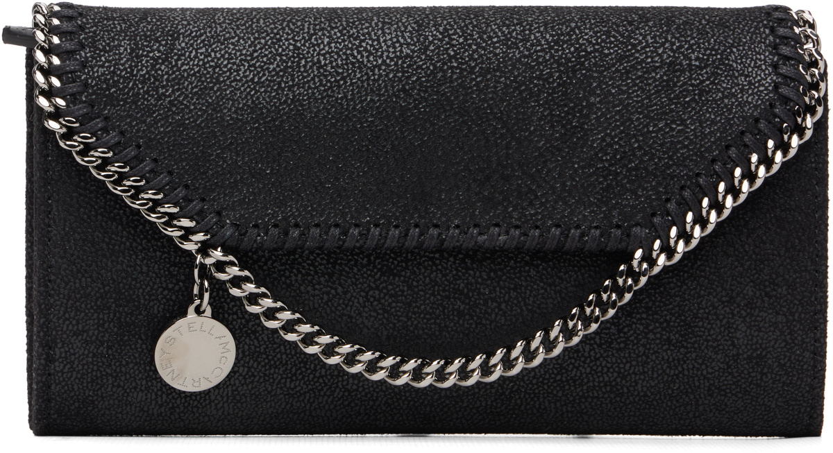 Stella McCartney Black Falabella Wallet-On-Chain Crossbody Bag