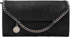 Stella McCartney Black Falabella Wallet-On-Chain Crossbody Bag
