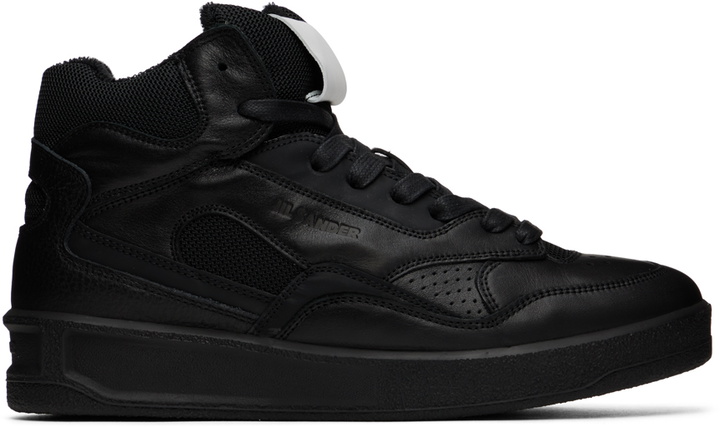 Photo: Jil Sander Black High-Top Sneakers