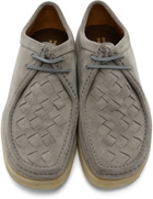 Padmore & Barnes Grey Suede Woven Original P204 Derbys