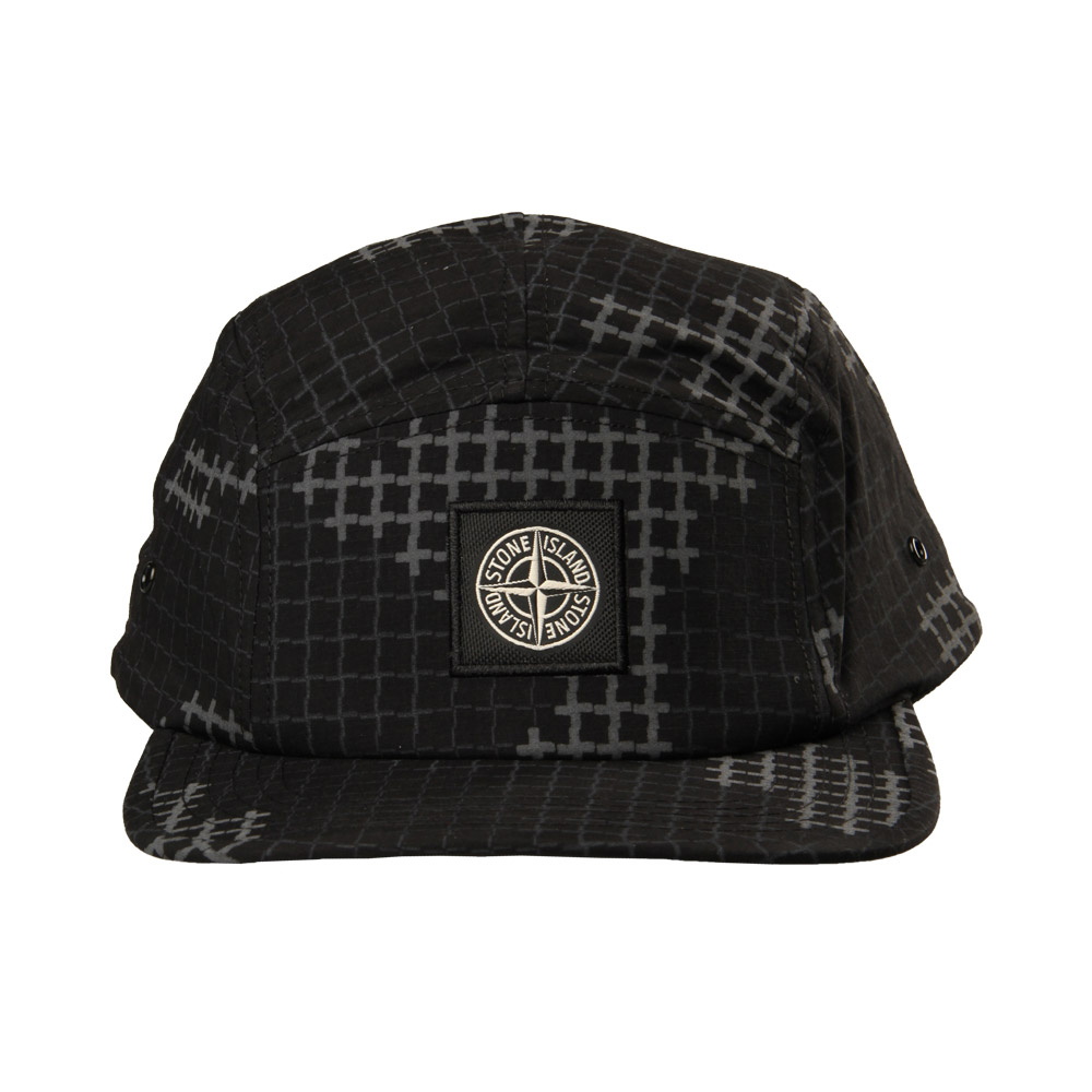 Grid Camo Cap - Black