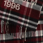 Acne Studios Venus Check Scarf in Black/Burgundy 