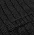 TOM FORD - Shawl-Collar Ribbed Wool Cardigan - Men - Black