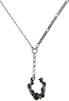 Alexander McQueen Silver Snake Horseshoe Necklace