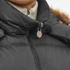 Moncler Men's Mayaf Fake Fur Collar Down Parka Jacket in Black