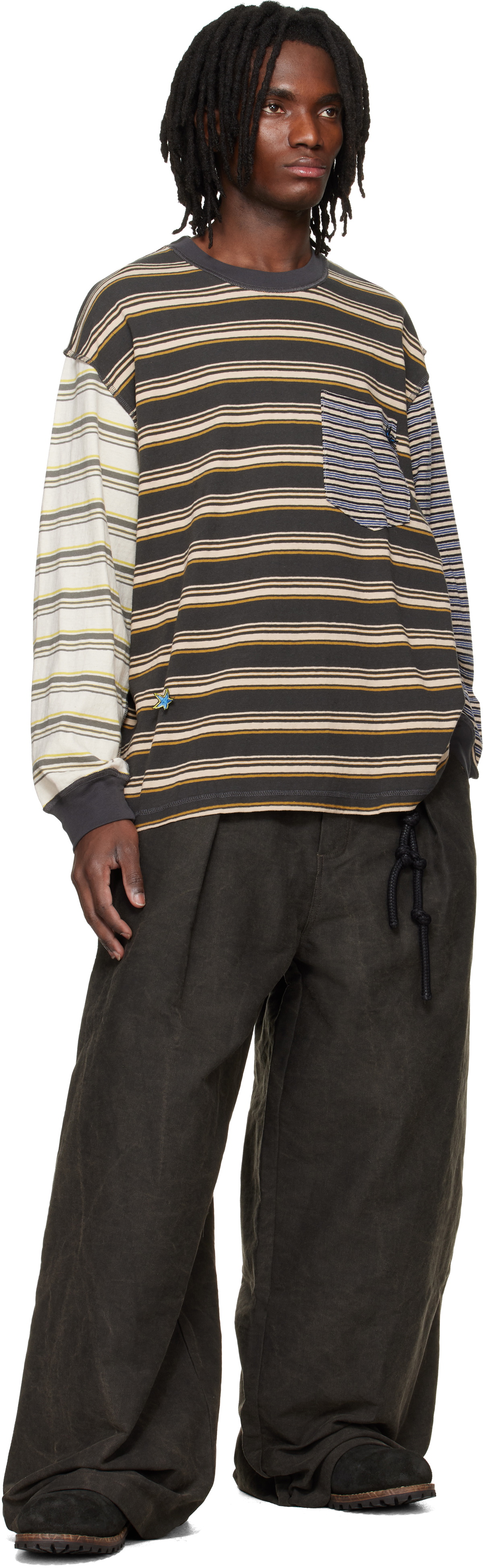 Song for the Mute Multicolor Oversized Crew Neck Pullover T-shirt