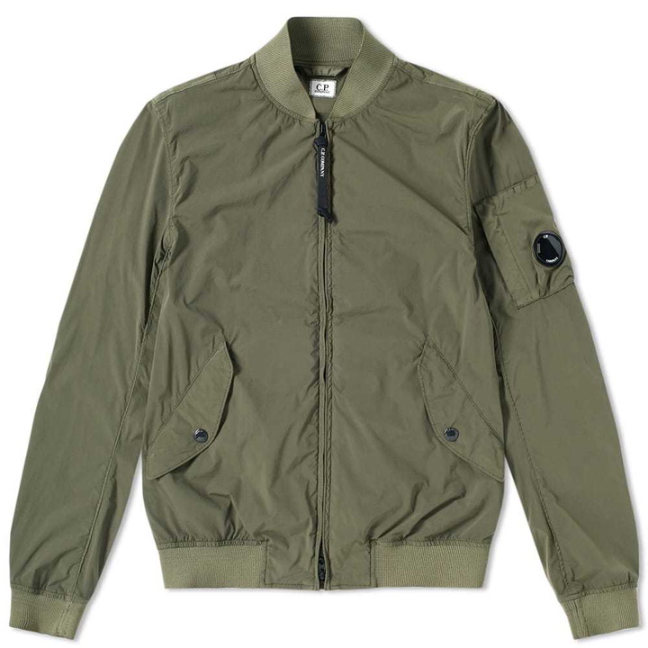 Photo: C.P. Company Nycra Arm Lens Bomber Jacket Green