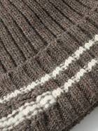 mfpen - Court Striped Ribbed Recycled-Wool Beanie