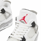 Air Jordan 4 Retro OG (GS) in White/Red/Grey