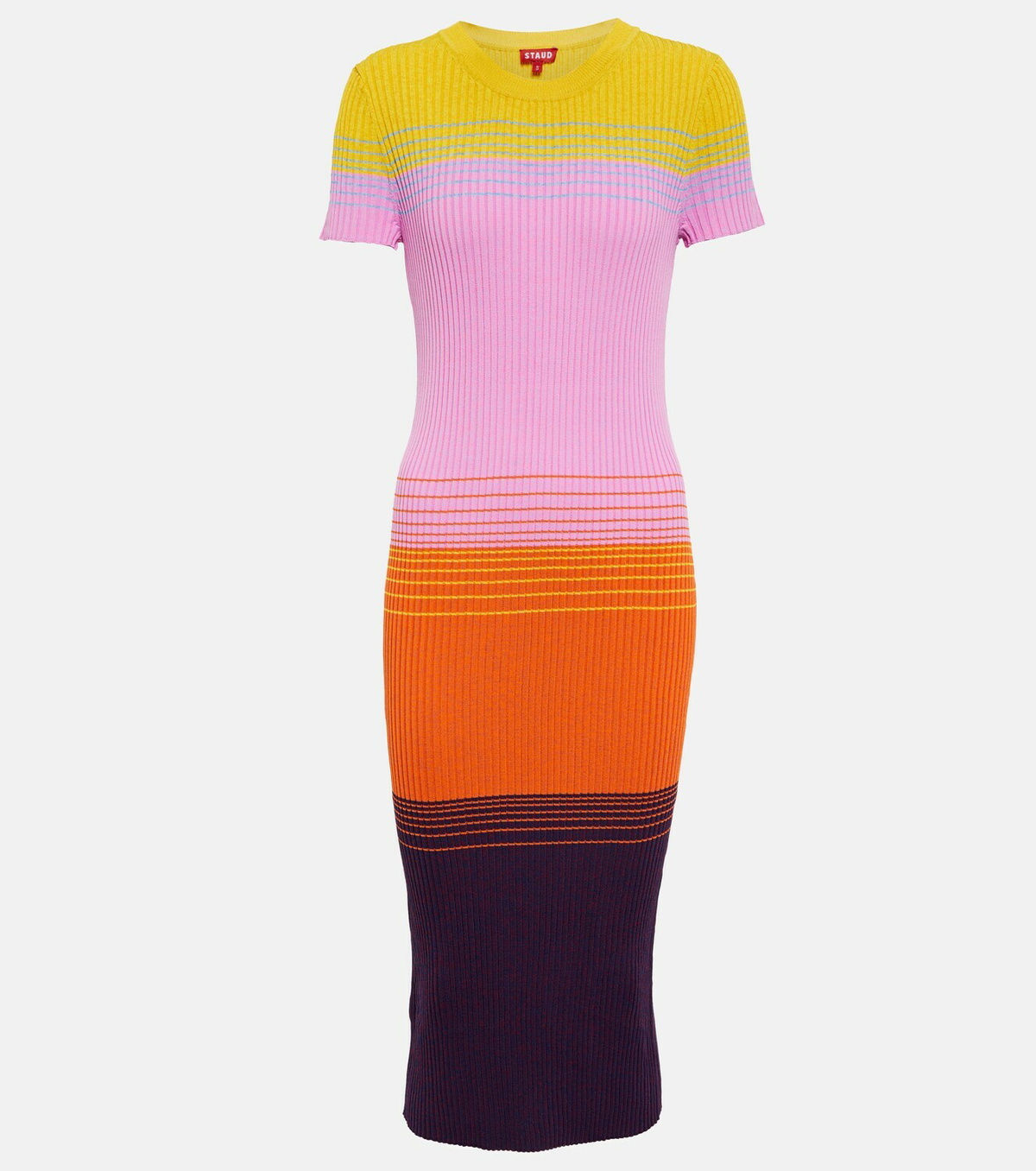Staud - Colleen striped midi dress