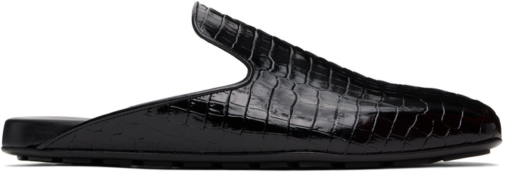 Photo: Bottega Veneta Black Roma Slippers
