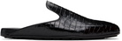 Bottega Veneta Black Roma Slippers