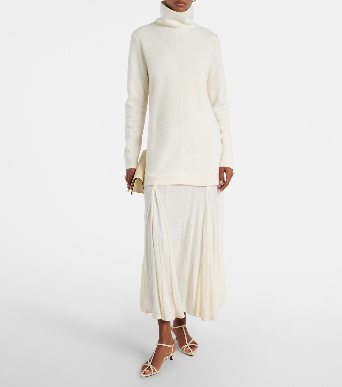 Xu Zhi Paneled wool-blend maxi dress