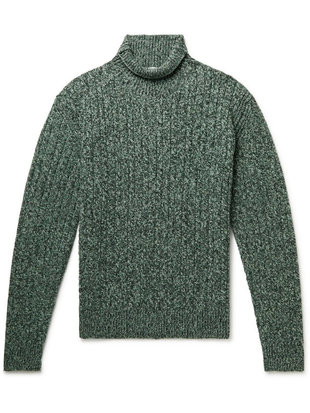 Photo: Paul Smith - Cable-Knit Wool Rollneck Sweater - Green