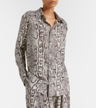 Balenciaga Snake-print silk shirt